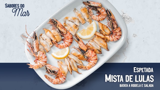espetada mista de lulas