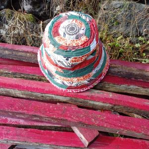 Chapéu Vermelho/Verde Cinza